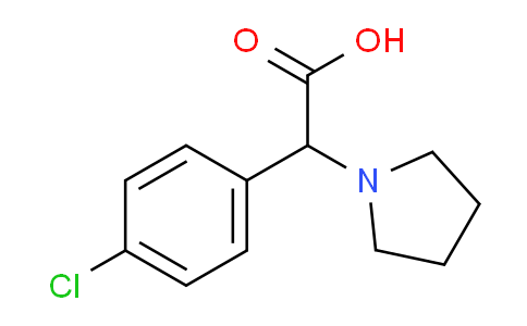 CAS No. 113346-67-1, 2-(4-Chlorophenyl)-2-(pyrrolidin-1-yl)acetic acid