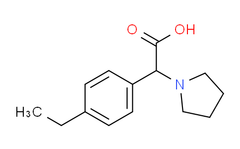 CAS No. 1017205-95-6, 2-(4-Ethylphenyl)-2-(pyrrolidin-1-yl)acetic acid