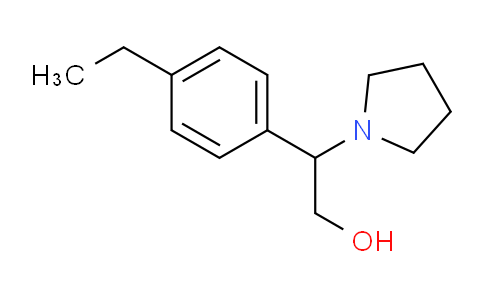 CAS No. 1225994-92-2, 2-(4-Ethylphenyl)-2-(pyrrolidin-1-yl)ethanol