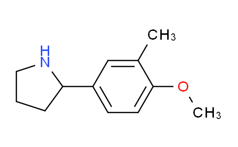 CAS No. 887361-09-3, 2-(4-Methoxy-3-methylphenyl)pyrrolidine