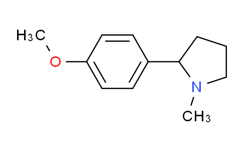 CAS No. 104936-83-6, 2-(4-Methoxyphenyl)-1-methylpyrrolidine