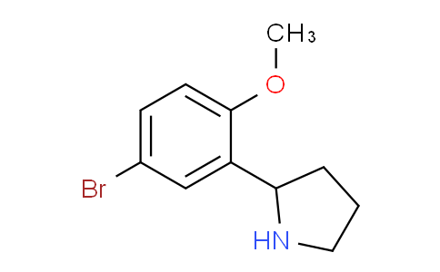 CAS No. 69639-91-4, 2-(5-Bromo-2-methoxyphenyl)pyrrolidine