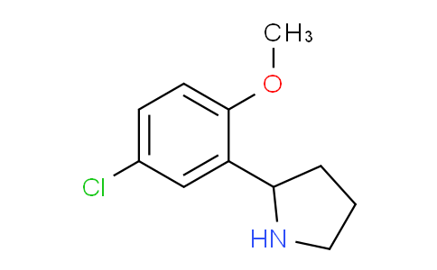 CAS No. 69639-93-6, 2-(5-Chloro-2-methoxyphenyl)pyrrolidine