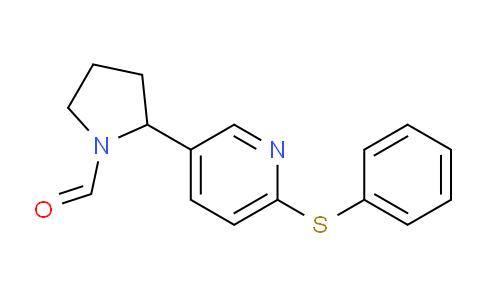 CAS No. 1352517-62-4, 2-(6-(Phenylthio)pyridin-3-yl)pyrrolidine-1-carbaldehyde