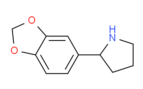 CAS No. 95849-38-0, 2-(Benzo[d][1,3]dioxol-5-yl)pyrrolidine