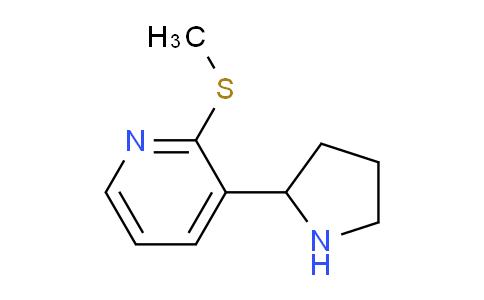 CAS No. 1336972-65-6, 2-(Methylthio)-3-(pyrrolidin-2-yl)pyridine