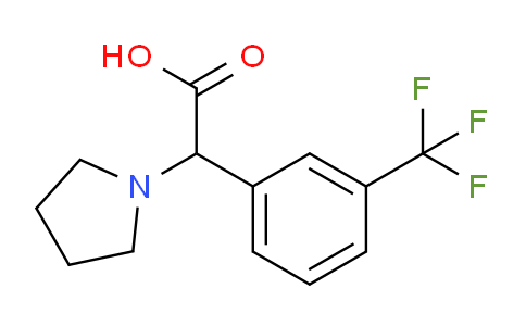 CAS No. 1218733-99-3, 2-(Pyrrolidin-1-yl)-2-(3-(trifluoromethyl)phenyl)acetic acid