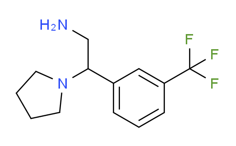 CAS No. 933746-07-7, 2-(Pyrrolidin-1-yl)-2-(3-(trifluoromethyl)phenyl)ethanamine
