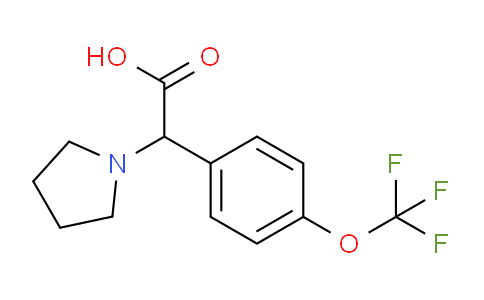 CAS No. 1218262-63-5, 2-(Pyrrolidin-1-yl)-2-(4-(trifluoromethoxy)phenyl)acetic acid
