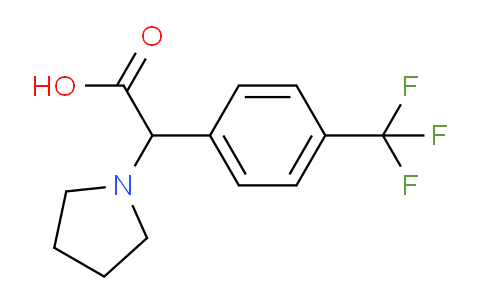 CAS No. 1218299-26-3, 2-(Pyrrolidin-1-yl)-2-(4-(trifluoromethyl)phenyl)acetic acid