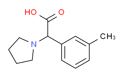 CAS No. 1017117-26-8, 2-(Pyrrolidin-1-yl)-2-(m-tolyl)acetic acid