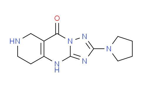 CAS No. 1710195-13-3, 2-(Pyrrolidin-1-yl)-5,6,7,8-tetrahydropyrido[4,3-d][1,2,4]triazolo[1,5-a]pyrimidin-9(4H)-one