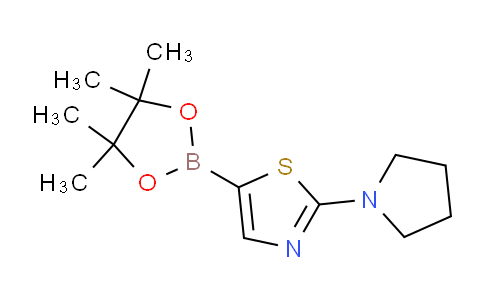 CAS No. 1595285-01-0, 2-(Pyrrolidin-1-yl)-5-(4,4,5,5-tetramethyl-1,3,2-dioxaborolan-2-yl)thiazole