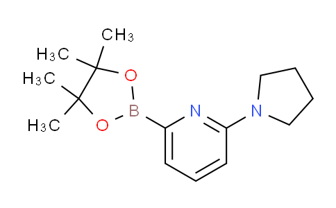 CAS No. 1401350-36-4, 2-(Pyrrolidin-1-yl)-6-(4,4,5,5-tetramethyl-1,3,2-dioxaborolan-2-yl)pyridine