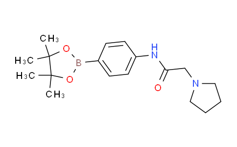 CAS No. 825630-80-6, 2-(pyrrolidin-1-yl)-N-(4-(4,4,5,5-tetramethyl-1,3,2-dioxaborolan-2-yl)phenyl)acetamide