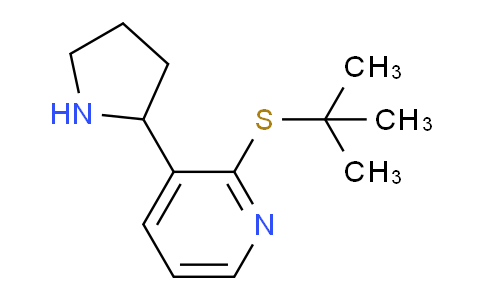 CAS No. 1352488-53-9, 2-(tert-Butylthio)-3-(pyrrolidin-2-yl)pyridine