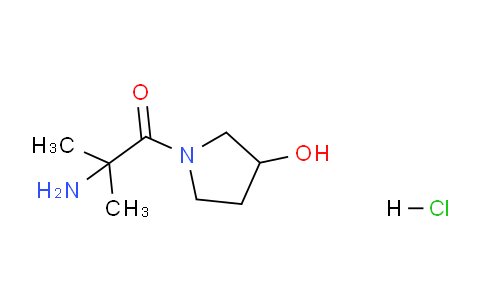CAS No. 1219971-87-5, 2-Amino-1-(3-hydroxypyrrolidin-1-yl)-2-methylpropan-1-one hydrochloride