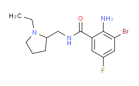 CAS No. 63497-94-9, 2-Amino-3-bromo-N-((1-ethylpyrrolidin-2-yl)methyl)-5-fluorobenzamide