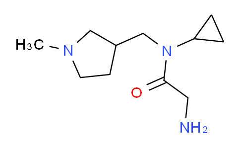 CAS No. 1353952-07-4, 2-Amino-N-cyclopropyl-N-((1-methylpyrrolidin-3-yl)methyl)acetamide