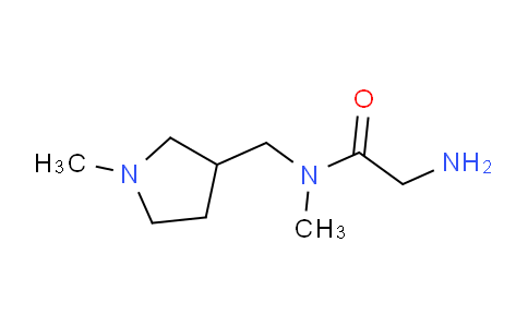 CAS No. 1342476-43-0, 2-Amino-N-methyl-N-((1-methylpyrrolidin-3-yl)methyl)acetamide