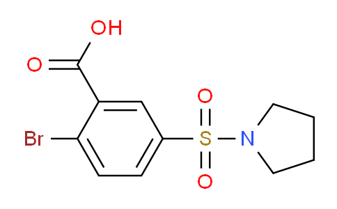 CAS No. 790272-15-0, 2-Bromo-5-(pyrrolidin-1-ylsulfonyl)benzoic acid