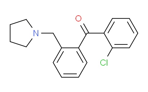 CAS No. 898774-75-9, 2-Chloro-2'-pyrrolidinomethyl benzophenone