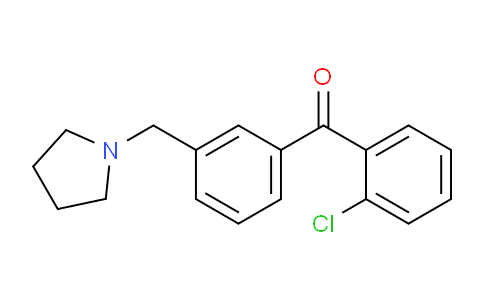 CAS No. 898770-58-6, 2-Chloro-3'-pyrrolidinomethyl benzophenone
