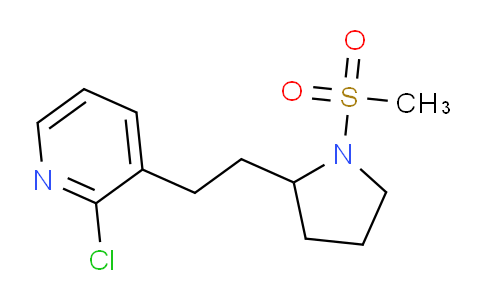 CAS No. 1316221-53-0, 2-Chloro-3-(2-(1-(methylsulfonyl)pyrrolidin-2-yl)ethyl)pyridine