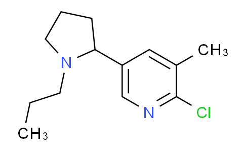 CAS No. 1352506-02-5, 2-Chloro-3-methyl-5-(1-propylpyrrolidin-2-yl)pyridine