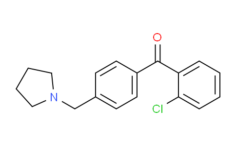 CAS No. 898776-61-9, 2-Chloro-4'-pyrrolidinomethyl benzophenone