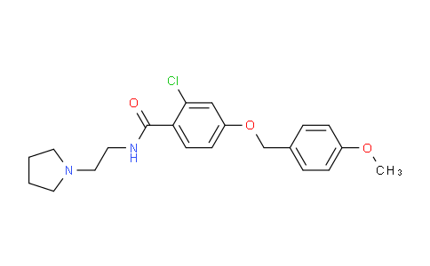 CAS No. 1956354-69-0, 2-Chloro-4-((4-methoxybenzyl)oxy)-N-(2-(pyrrolidin-1-yl)ethyl)benzamide