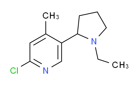 CAS No. 1352542-57-4, 2-Chloro-5-(1-ethylpyrrolidin-2-yl)-4-methylpyridine