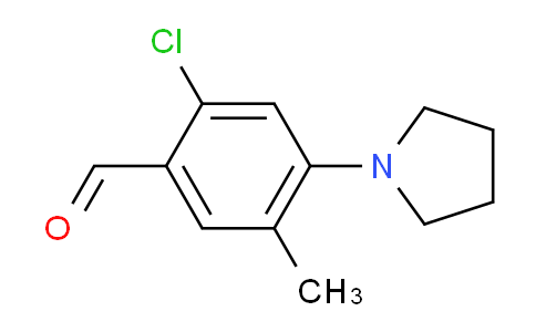 CAS No. 886500-33-0, 2-Chloro-5-methyl-4-(pyrrolidin-1-yl)benzaldehyde