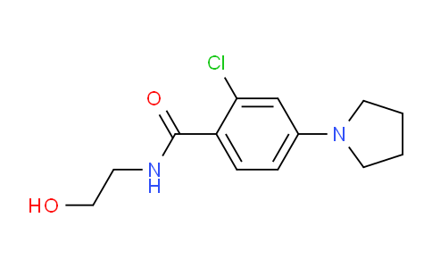 CAS No. 952183-24-3, 2-Chloro-N-(2-hydroxyethyl)-4-(pyrrolidin-1-yl)benzamide