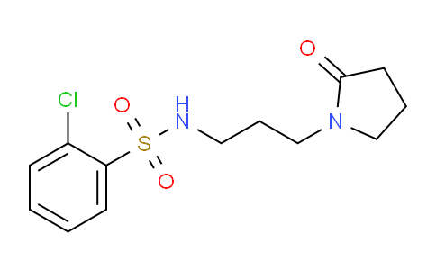 CAS No. 321713-63-7, 2-Chloro-N-(3-(2-oxopyrrolidin-1-yl)propyl)benzenesulfonamide