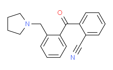 CAS No. 898774-20-4, 2-Cyano-2'-pyrrolidinomethyl benzophenone