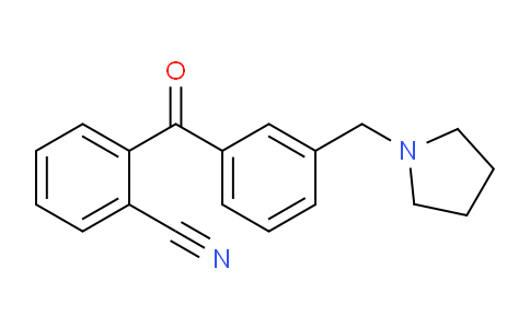 CAS No. 898794-09-7, 2-Cyano-3'-pyrrolidinomethyl benzophenone