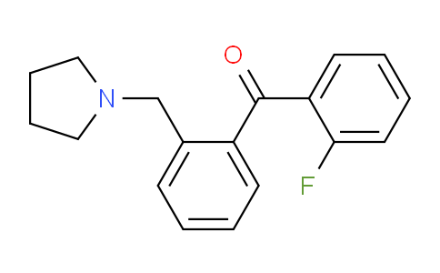 CAS No. 898774-77-1, 2-Fluoro-2'-pyrrolidinomethyl benzophenone