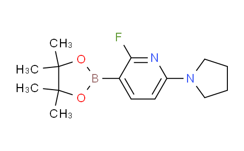 CAS No. 1309978-63-9, 2-Fluoro-6-(pyrrolidin-1-yl)-3-(4,4,5,5-tetramethyl-1,3,2-dioxaborolan-2-yl)pyridine