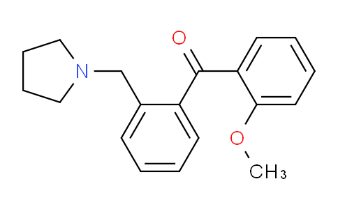 CAS No. 898774-11-3, 2-Methoxy-2'-pyrrolidinomethyl benzophenone