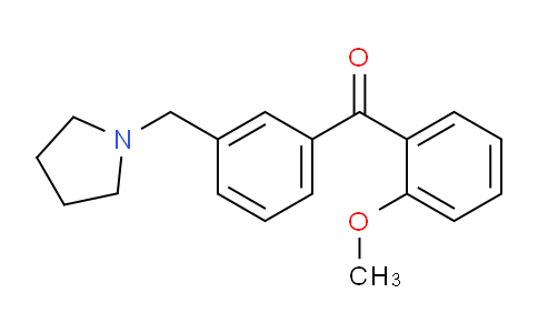 CAS No. 898794-00-8, 2-Methoxy-3'-pyrrolidinomethyl benzophenone