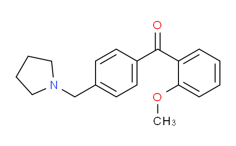 CAS No. 898775-97-8, 2-Methoxy-4'-pyrrolidinomethyl benzophenone