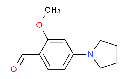 CAS No. 96649-00-2, 2-Methoxy-4-(pyrrolidin-1-yl)benzaldehyde