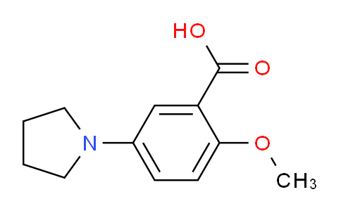 CAS No. 947013-04-9, 2-Methoxy-5-(pyrrolidin-1-yl)benzoic acid