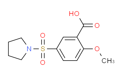 CAS No. 89704-51-8, 2-Methoxy-5-(pyrrolidin-1-ylsulfonyl)benzoic acid