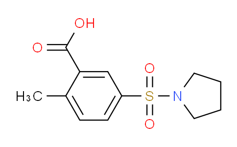 CAS No. 353467-90-0, 2-Methyl-5-(pyrrolidin-1-ylsulfonyl)benzoic acid