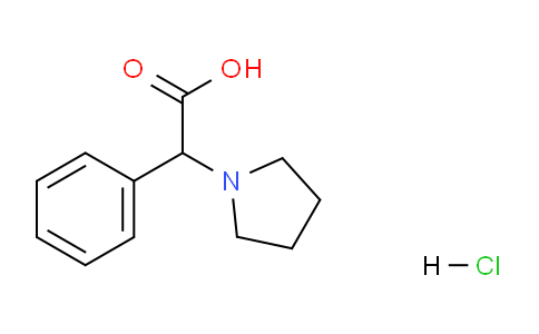 CAS No. 100390-49-6, 2-Phenyl-2-(pyrrolidin-1-yl)acetic acid hydrochloride