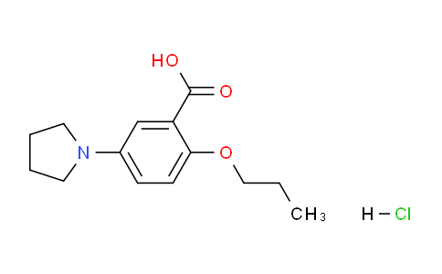 CAS No. 1185038-20-3, 2-Propoxy-5-(pyrrolidin-1-yl)benzoic acid hydrochloride