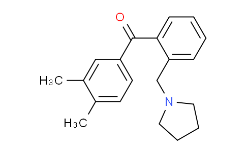 CAS No. 898774-65-7, 3',4'-Dimethyl-2-pyrrolidinomethyl benzophenone