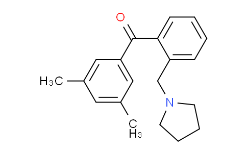 CAS No. 898774-67-9, 3',5'-Dimethyl-2-pyrrolidinomethyl benzophenone